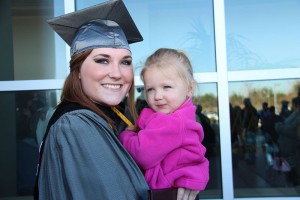 Carley Vogt of Florence received a degree in dental assisting from Hinds Community College on Dec. 18. With her is her daughter, Lilyann, 2.