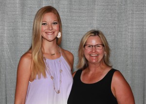 Among those recognized was Megan Barnhart of Florence, left, who received the Jack and Angela Hite Hi-Stepper Scholarship. She is with Angela Hite of Raymond, director of the Hinds Hi-Steppers.