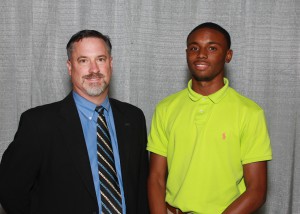 Among those recognized was Jordan Davis of Raymond, right, who received the Merchants & Planters Scholarship. He is shown with David McCain, of Ridgeland, representing Merchants & Planters Bank.