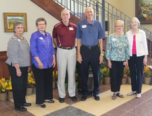 Those representing the classes between 1960 and 1965 were, from left, Barbara Smith Boyd of Learned, 1960; Mary Bess Beard Boyd of Bolton, 1960; Bill Ferguson of Learned, 1960; Dean Liles of Plano, Texas, 1961; Warrene Hand Holliday of Terry, 1962 and Alice Shuff Connelly of Raymond, 1963.