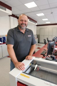 Phil Cockrell, inside the Fab Lab (Hinds Community College/April Garon)